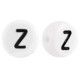 Abalorios alfabeto acrílico letra Z - Blanco