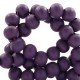Abalorios redondos de madera 6mm - Dark aubergine purple