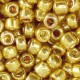 Rocalla cristal 6/0 (4mm) - Dorado amarillo metálico brillante